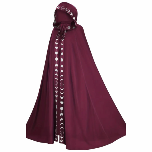 Crimson Red Moon Phase Cloak